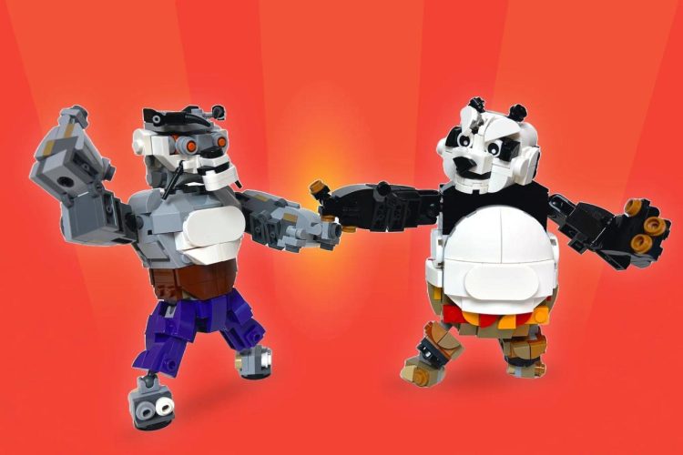 LEGO Kung Fu Panda vem com um design articulado, uma barriga balançante e um Tai Lung para lutar!